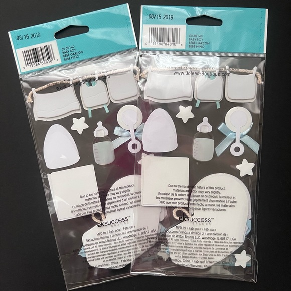 Set of 2: Jolees Boutique Baby Boy Stickers - New - Picture 2 of 2